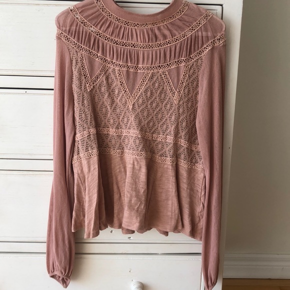 free people size small dusty rose top - Picture 1 of 2